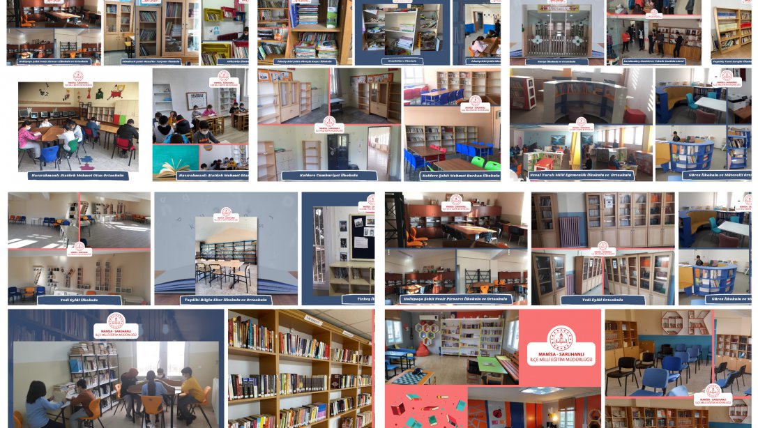 Kütüphanesiz Okul Kalmasın Projesi Kapsamında Saruhanlı'da Kütüphanesiz Okul Kalmadı